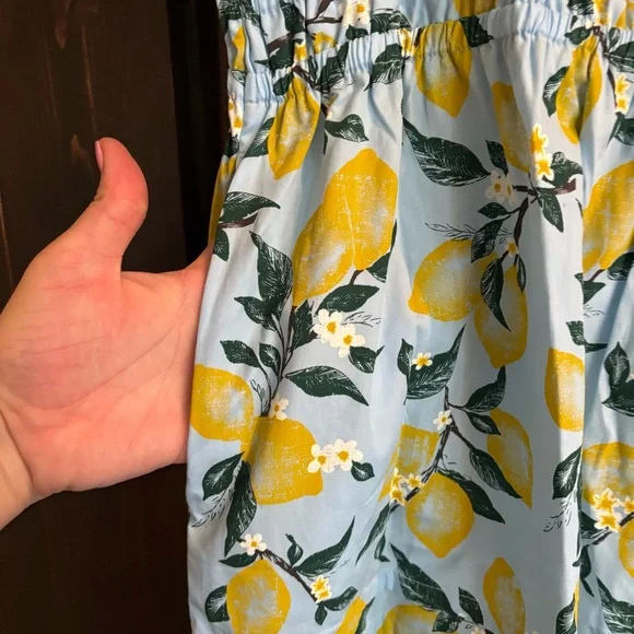 ❗️FINAL❗️NWT French Connection Blue and Yellow Lemon Midi Dress XL - Picture 9 of 14